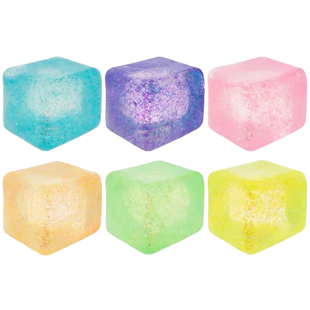 🔥Play Side Creations Squishy Cube GREEN GLITTER BNWT🔥